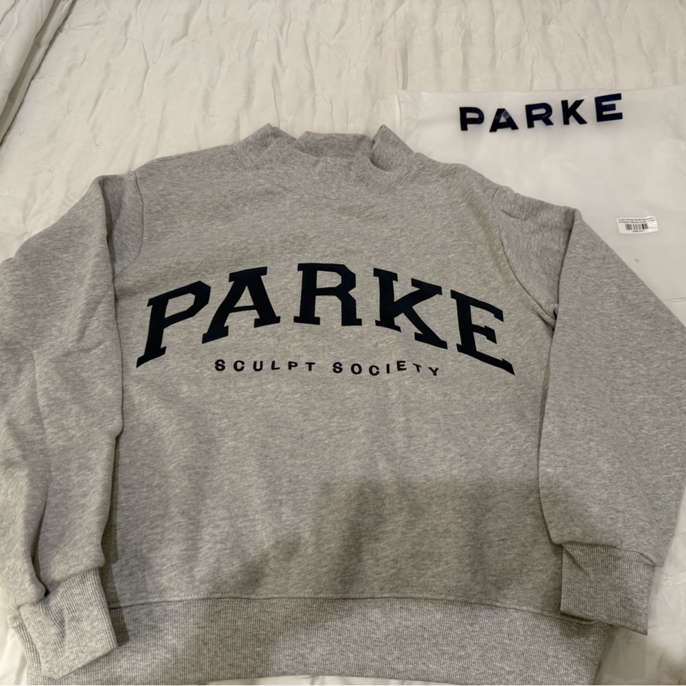 PARKE Gray Sculpt Society Varsity Mockneck size S/M